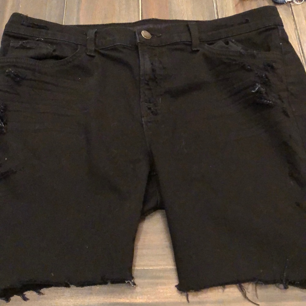 J Brand BLack cutoff jean shorts 32